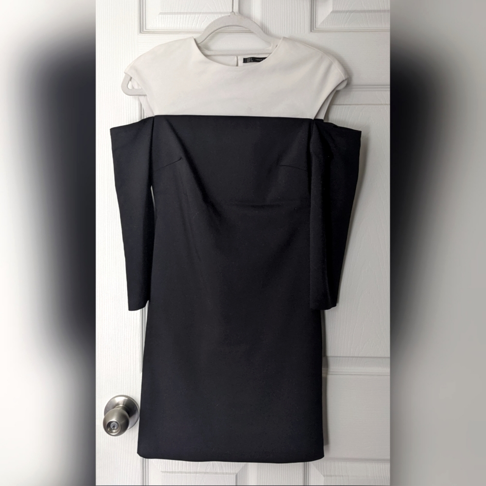 Zara black and white dress